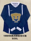 Retro Pumas  Away Long Sleeve 1:1 Quality Soccer Jersey   1999-2000