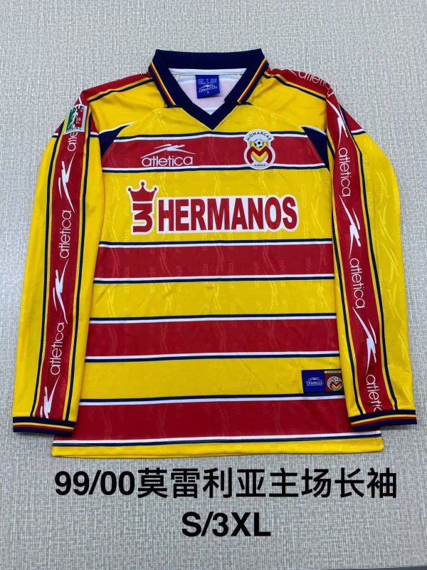 Atlético Monarcas Morelia away Long Sleeve   1:1 Quality Soccer Jersey 1999-2000