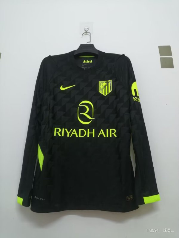 Atletico Madrid  Away Long Sleeve Player  1:1 Quality Soccer Jersey   26-27