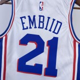 Philadelphia 76ers  Home White #21 EMBIID 1:1 Quality NBA  Season Jerseys  2023