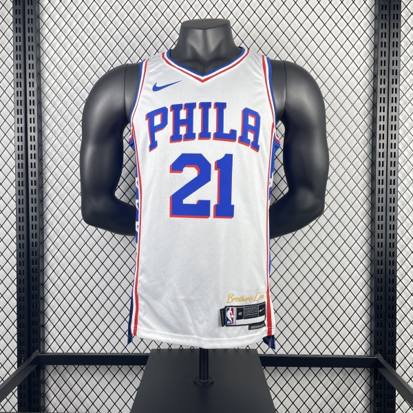 Philadelphia 76ers  Home White #21 EMBIID 1:1 Quality NBA  Season Jerseys  2023