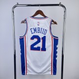 Philadelphia 76ers  Home White #21 EMBIID 1:1 Quality NBA  Season Jerseys  2023