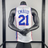 Philadelphia 76ers  Home White #21 EMBIID 1:1 Quality NBA  Season Jerseys  2023