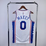 Philadelphia 76ers  Home White #0 MAXEY 1:1 Quality NBA  Season Jerseys  2023