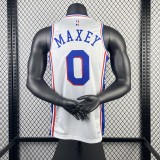Philadelphia 76ers  Home White #0 MAXEY 1:1 Quality NBA  Season Jerseys  2023