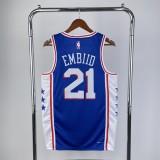 Philadelphia 76ers  Blue #21 EMBIID 1:1 Quality NBA  Season Jerseys  2023