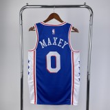 Philadelphia 76ers Blue #0 MAXEY 1:1 Quality NBA  Season Jerseys  2023