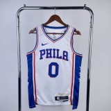 Philadelphia 76ers  Home White #0 MAXEY 1:1 Quality NBA  Season Jerseys  2023