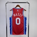 Philadelphia 76ers Red #0 MAXEY 1:1 Quality NBA  Season Jerseys  2023