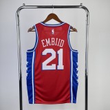 Philadelphia 76ers  Red  #21 EMBIID 1:1 Quality NBA  Season Jerseys  2023