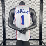 Philadelphia 76ers  Home White #1  HARDEN 1:1 Quality NBA  Season Jerseys  2023