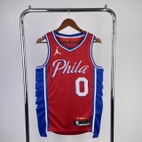 Philadelphia 76ers Red #0 MAXEY 1:1 Quality NBA  Season Jerseys  2023
