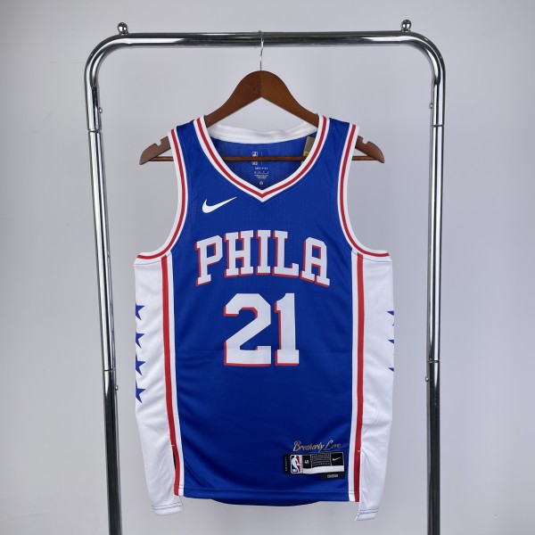 Philadelphia 76ers  Blue #21 EMBIID 1:1 Quality NBA  Season Jerseys  2023