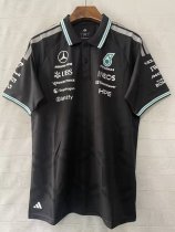 F1 Mercedes-Benz POLO  Black Short Sleeve Racing Suit 2026