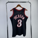 Philadelphia 76ers Retro Black #3 IVERSON 1:1 Quality NBA  Season Jerseys 1997-1998