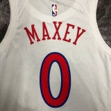 Philadelphia 76ers City Edition White #0 MAXEY 1:1 Quality NBA  Season Jerseys  2023
