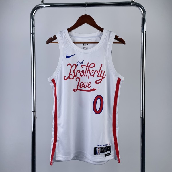 Philadelphia 76ers City Edition White #0 MAXEY 1:1 Quality NBA  Season Jerseys  2023