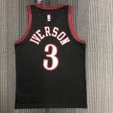 Philadelphia 76ers Retro Black #3 IVERSON 1:1 Quality NBA  Season Jerseys