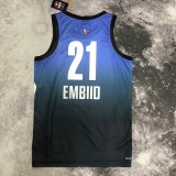 Philadelphia 76ers  Blue #21 EMBIID 1:1 Quality NBA  Season Jerseys  2023  ALL-STAR
