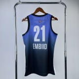 Philadelphia 76ers  Blue #21 EMBIID 1:1 Quality NBA  Season Jerseys  2023  ALL-STAR