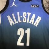 Philadelphia 76ers  Blue #21 EMBIID 1:1 Quality NBA  Season Jerseys  2023  ALL-STAR
