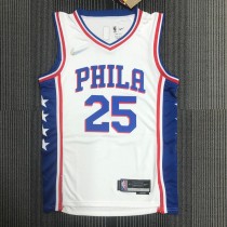 Philadelphia 76ers White #25 SIMMONS 1:1 Quality NBA  Season Jerseys 75 Year
