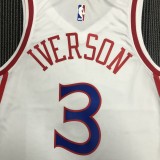 Philadelphia 76ers Retro White #3 IVERSON 1:1 Quality NBA  Season Jerseys