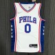 Philadelphia 76ers White #0 MAXEY 1:1 Quality NBA  Season Jerseys 75 Year