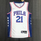 Philadelphia 76ers White #21 EMBIID 1:1 Quality NBA  Season Jerseys 75 Year