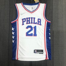 Philadelphia 76ers White #21 EMBIID 1:1 Quality NBA  Season Jerseys 75 Year