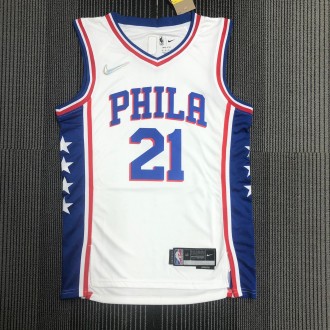 Philadelphia 76ers White #21 EMBIID 1:1 Quality NBA  Season Jerseys 75 Year