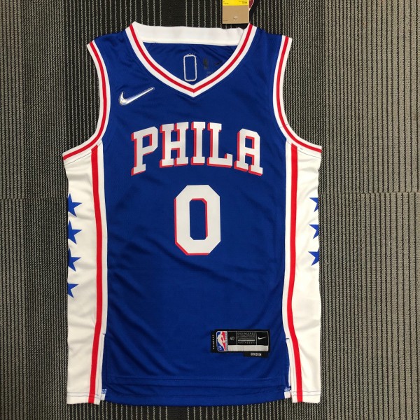 Philadelphia 76ers Blue #0 MAXEY 1:1 Quality NBA  Season Jerseys 75 Year