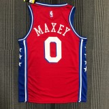 Philadelphia 76ers Red #0 MAXEY 1:1 Quality NBA  Season Jerseys