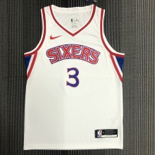 Philadelphia 76ers Retro White #3 IVERSON 1:1 Quality NBA  Season Jerseys