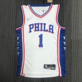 Philadelphia 76ers White #1 HARDEN 1:1 Quality NBA  Season Jerseys 75 Year