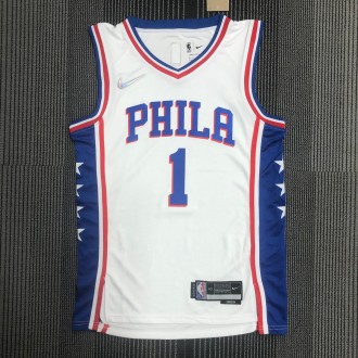 Philadelphia 76ers White #1 HARDEN 1:1 Quality NBA  Season Jerseys 75 Year