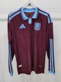 Aston Villa Home Long Sleeve   Player 1:1 Quality Soccer Jersey  26-27