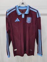 Aston Villa Home Long Sleeve   Player 1:1 Quality Soccer Jersey  26-27