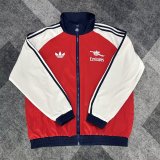 Cop Arsenal Windbreaker waterproof  White Red 1:1 Quality Soccer Jersey 26-27