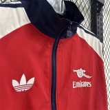 Cop Arsenal Windbreaker waterproof  White Red 1:1 Quality Soccer Jersey 26-27