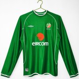 Retro Ireland Home Long Sleeve  1:1 Quality Soccer Jersey  2002