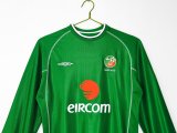 Retro Ireland Home Long Sleeve  1:1 Quality Soccer Jersey  2002