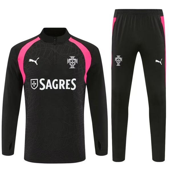 Portugal   Training Tracksuit Black (Kids And Man 10-2XL)  1:1  26-27