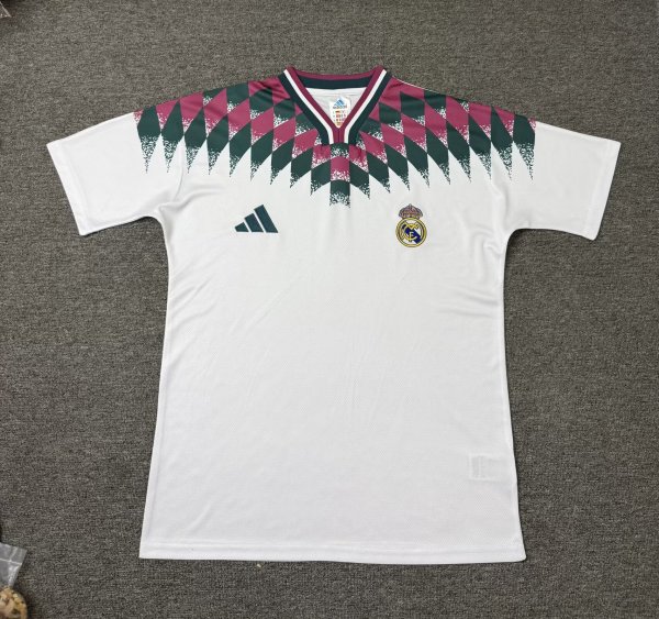 Retro Real Madrid  Special Edition Fans White 1:1 Quality Soccer Jersey  26-27