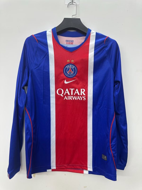 PSG Paris Home Long Sleeve Fans 1:1 Quality Soccer Jersey  26-27