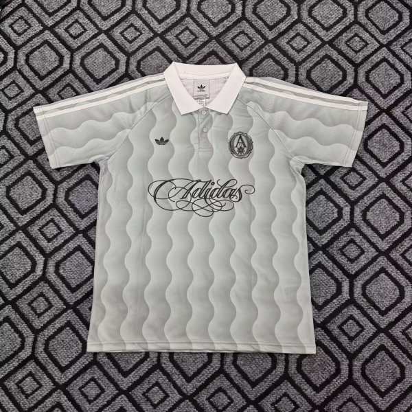 Adidas Clover T-shirt  Grey 1:1 Quality Soccer Jersey  26-27