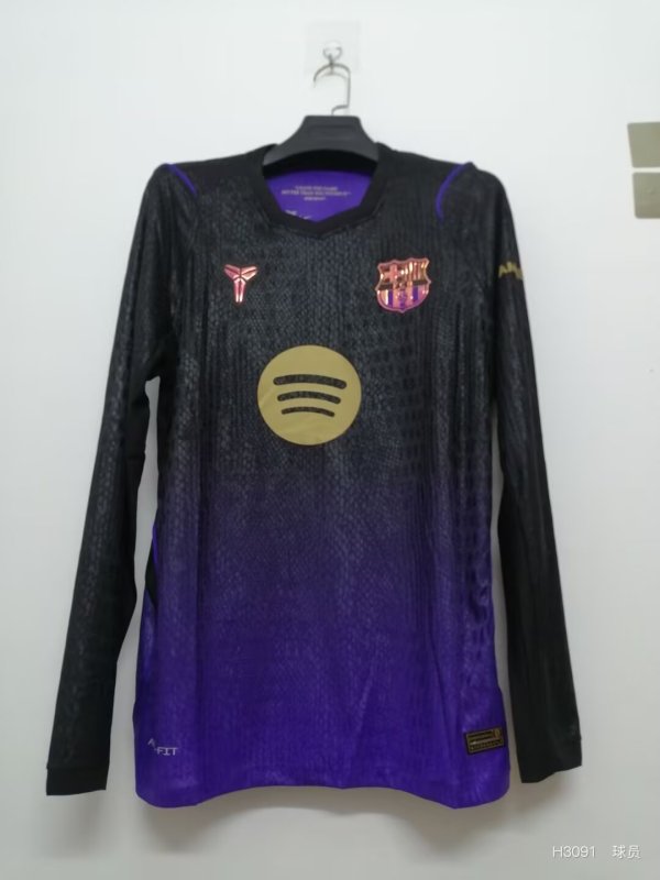 Barcelona  Away Long Sleeve  Player  1:1 Quality Soccer Jersey 26-27