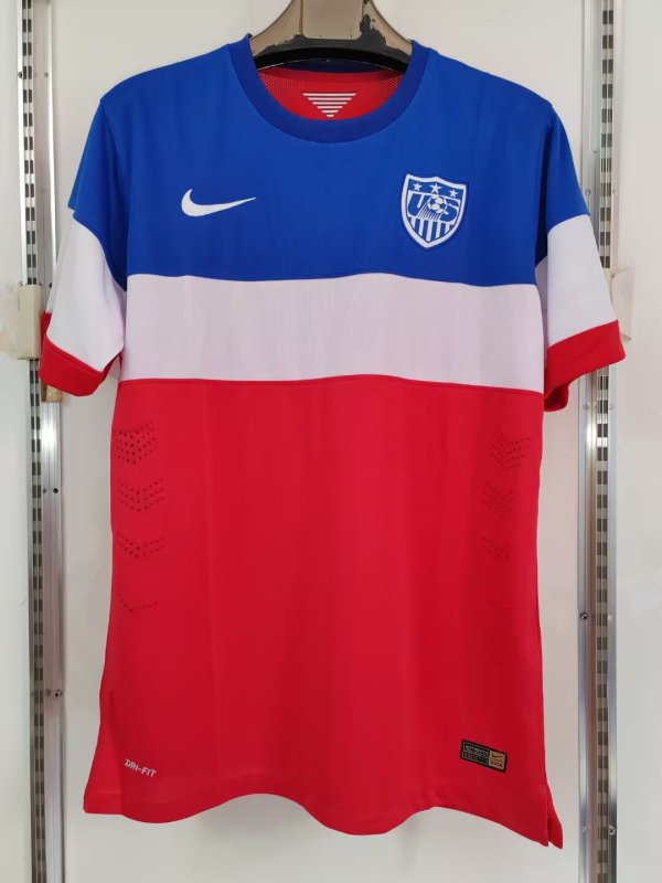 Retro America Away Fans 1:1 Quality Soccer Jersey  2014