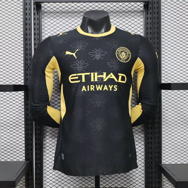 Manchester City Long Sleeve Third Away Player 1:1 Quality Soccer Jersey 26-27