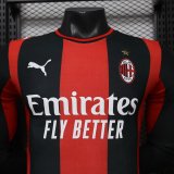 AC Milan Home player Long Sleeve 1:1 Quality Soccer Jersey 26-27